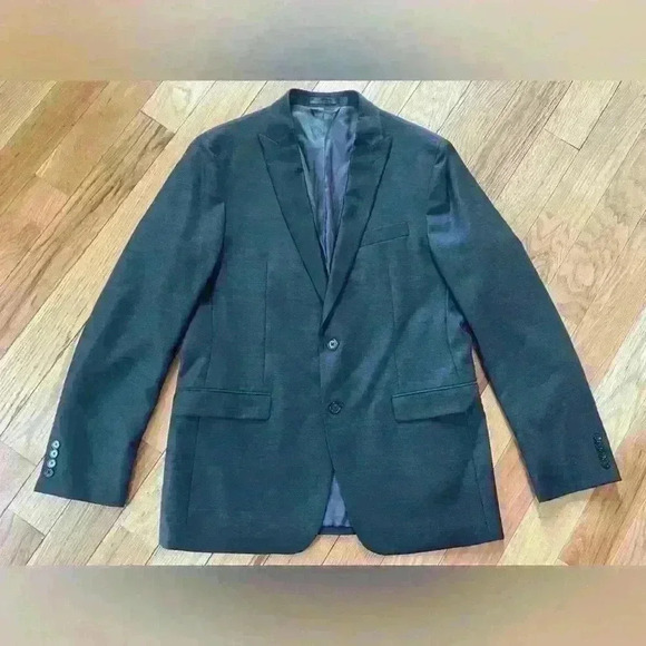 Ralph Lauren Mens Blazer Gray 100% Wool 2 Button Lined Jacket Sport Coat Sz 42L - Picture 1 of 16
